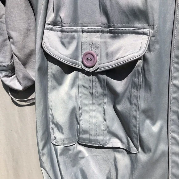 INC international gray Trench coat size M - Picture 7 of 8